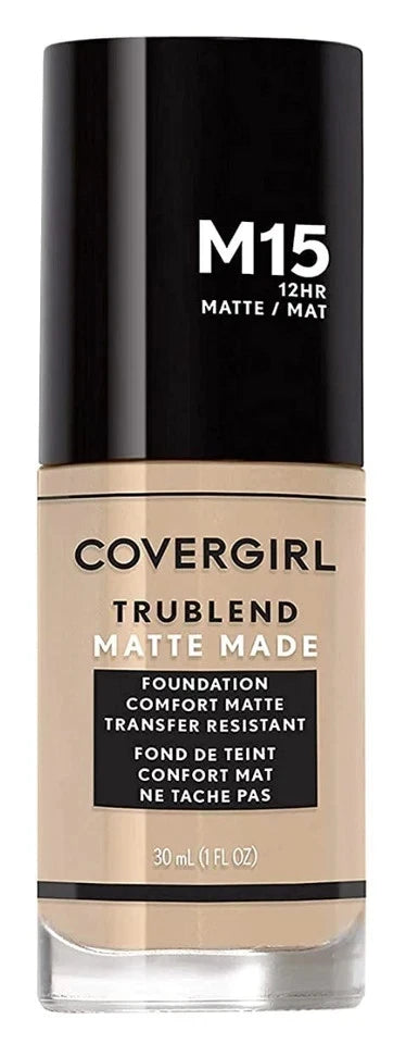 CoverGirl TruBlend Matte Made Foundation M15 Medium 15 Full Coverage New