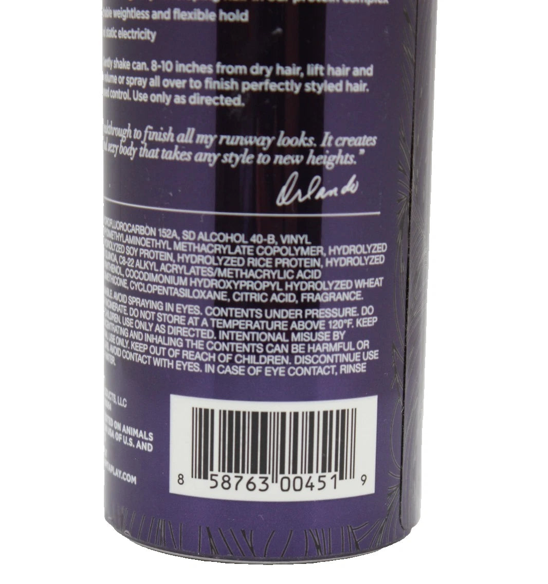 Orlando Pita Play Body Breakthrough Volume Boosting Hairspray