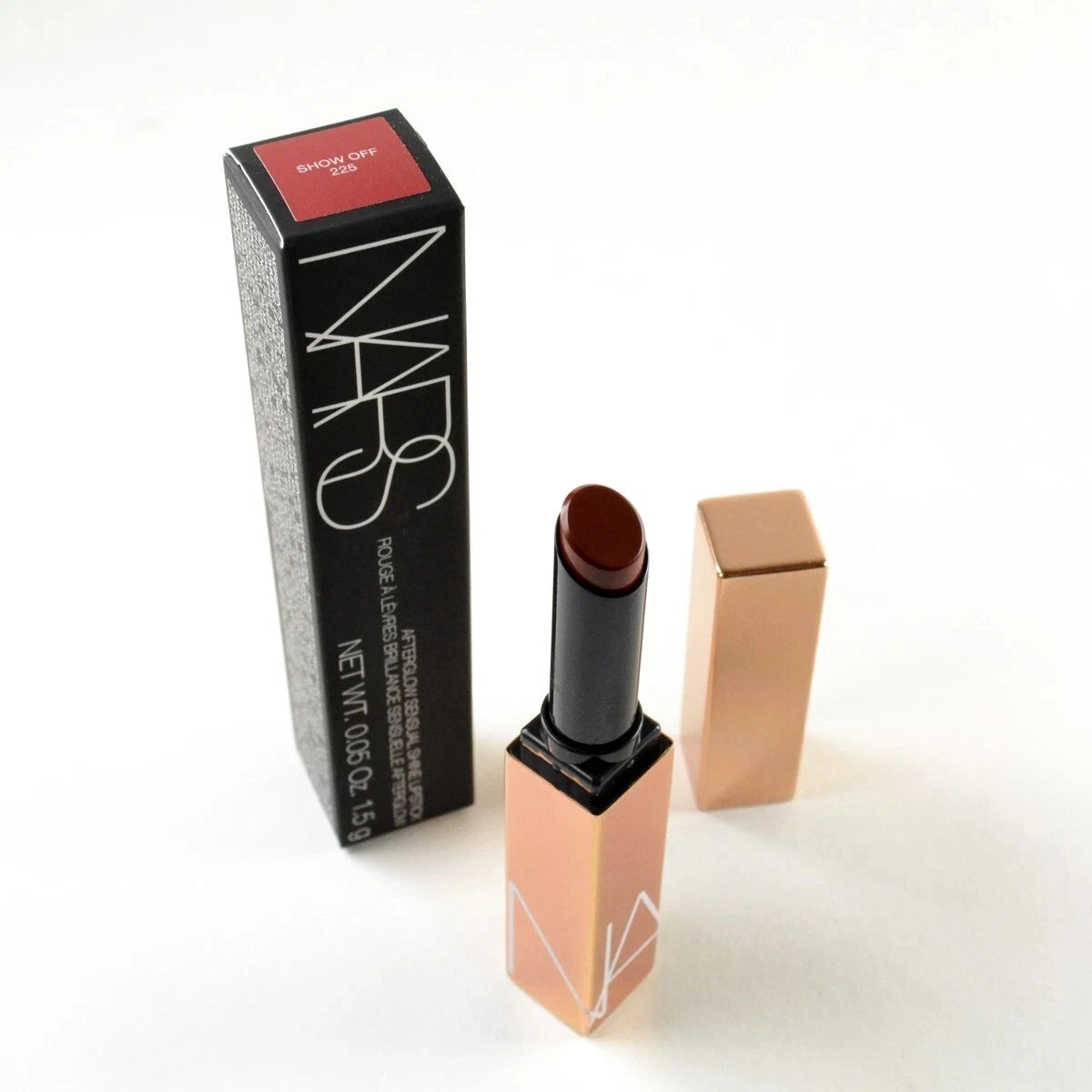 NARS Afterglow Sensual Shine Lipstick – Show Off | Hydrating High-Shine Lip Color