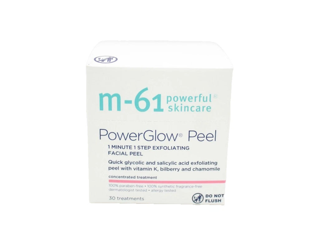 M-61 PowerGlow Peel Pads – 1-Minute Exfoliating Facial Treatment (30 Count)