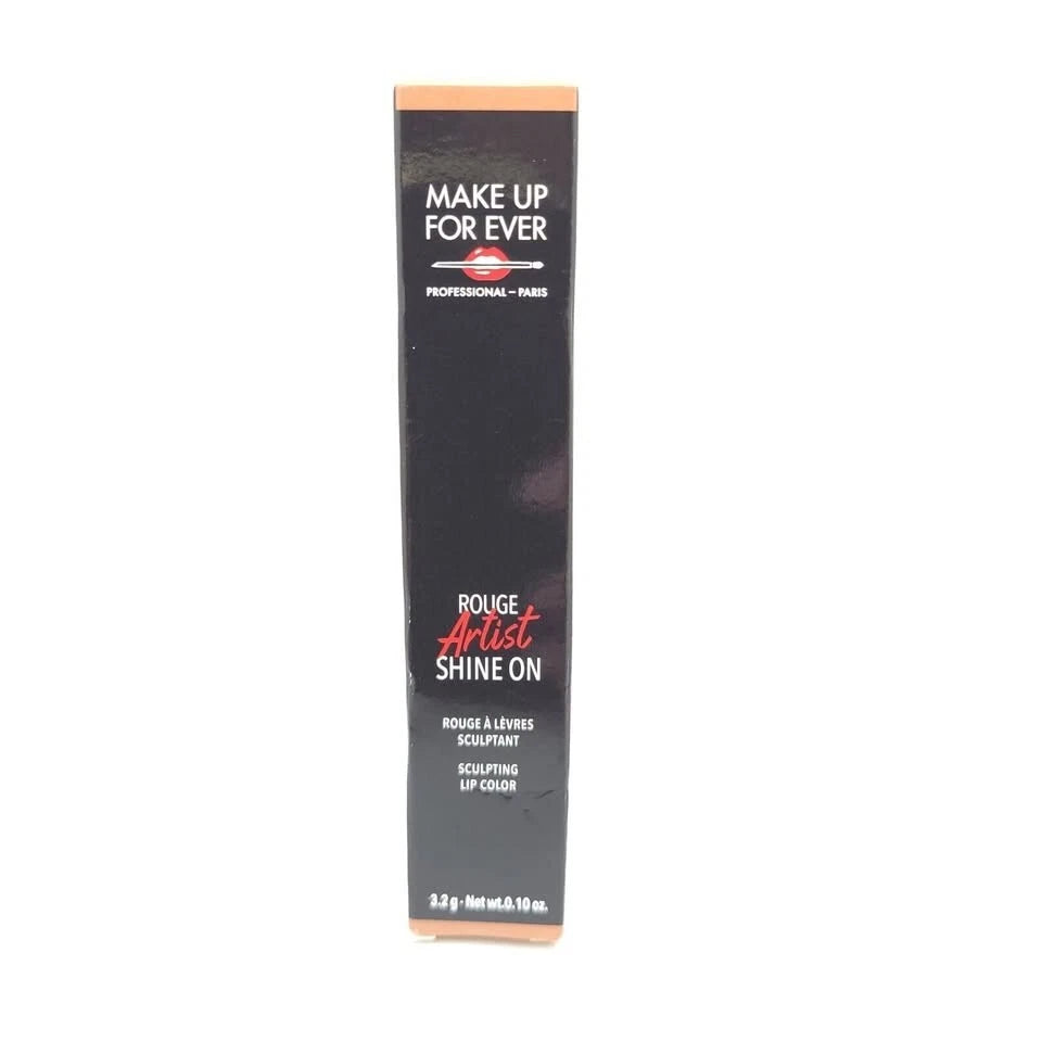 Make Up For Ever Rouge Artist Shine On Lipstick 130 Jubilant Caramel – Hydrating High Shine Nude Caramel Lipstick for Smooth, Glossy Finish