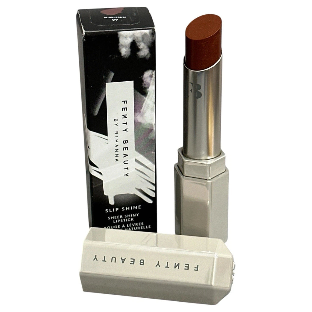 Fenty Beauty Slip Shine Sheer Shiny Lipstick – 09 Bubblerum | Hydrating Glossy Tint