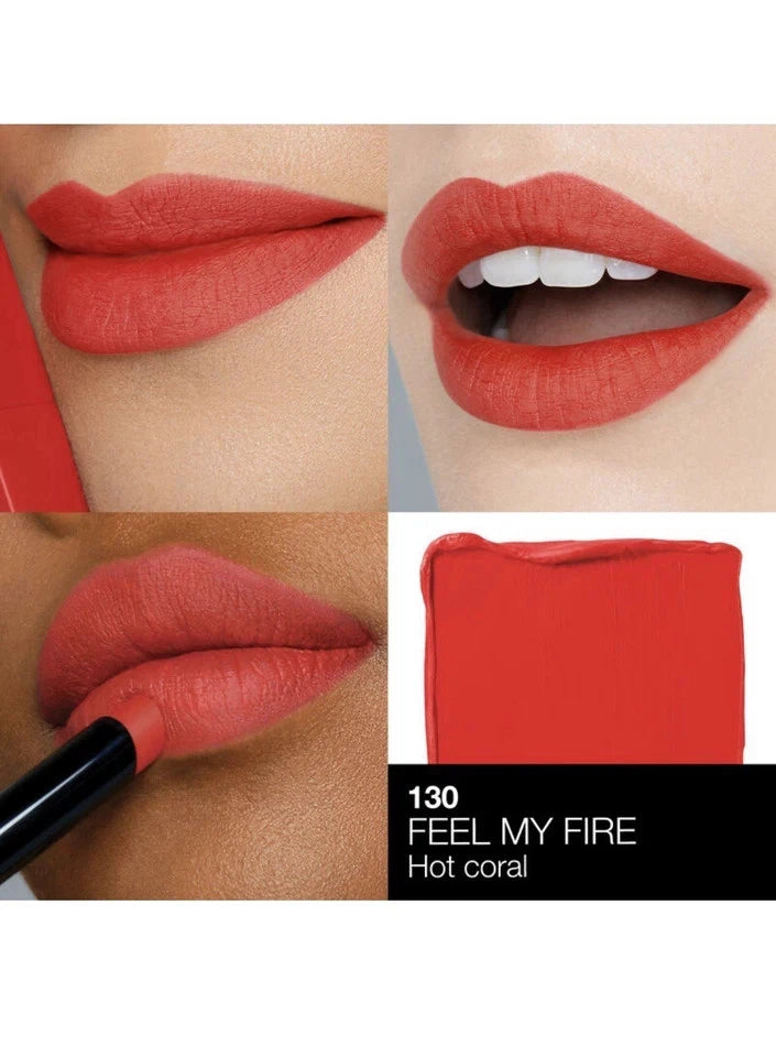 NARS Powermatte Lipstick – #130 Feel My Fire | Ultra-Matte Long-Wear Lip Color