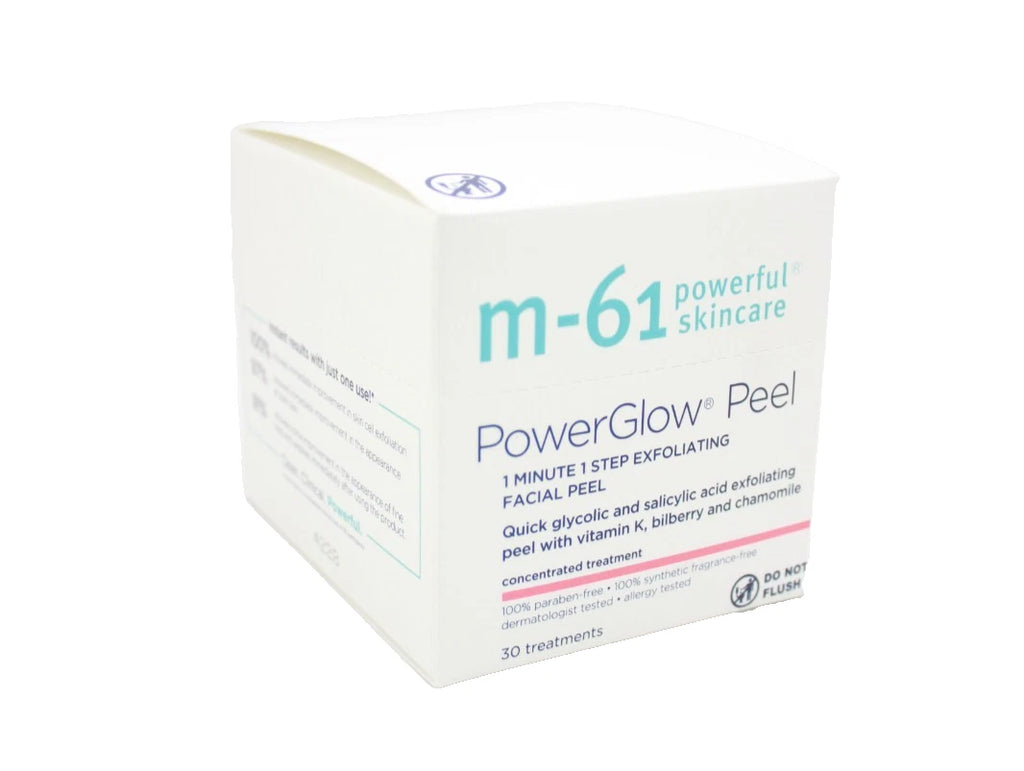 M-61 PowerGlow Peel Pads – 1-Minute Exfoliating Facial Treatment (30 Count)