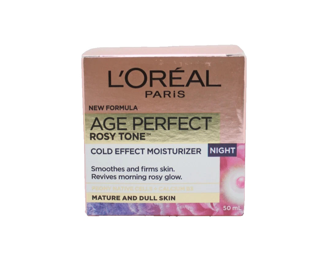 L'Oréal Age Perfect Rosy Tone Cold Effect Night Cream – Revitalizing Overnight Moisturizer for Mature Skin