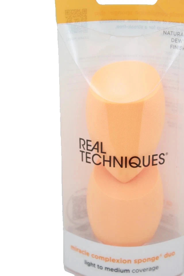 Real Techniques Miracle Complexion Sponge Duo Pack | Flawless Makeup Blending SpongesReal Techniques Miracle Complexion Sponge Duo Pack | Flawless Makeup Blending Sponges