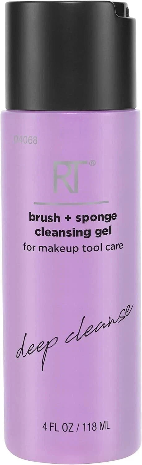 Real Techniques Makeup Brush & Sponge Cleansing Gel – Purple Tool Cleaner | Deep Clean Formula for Brushes & Sponges