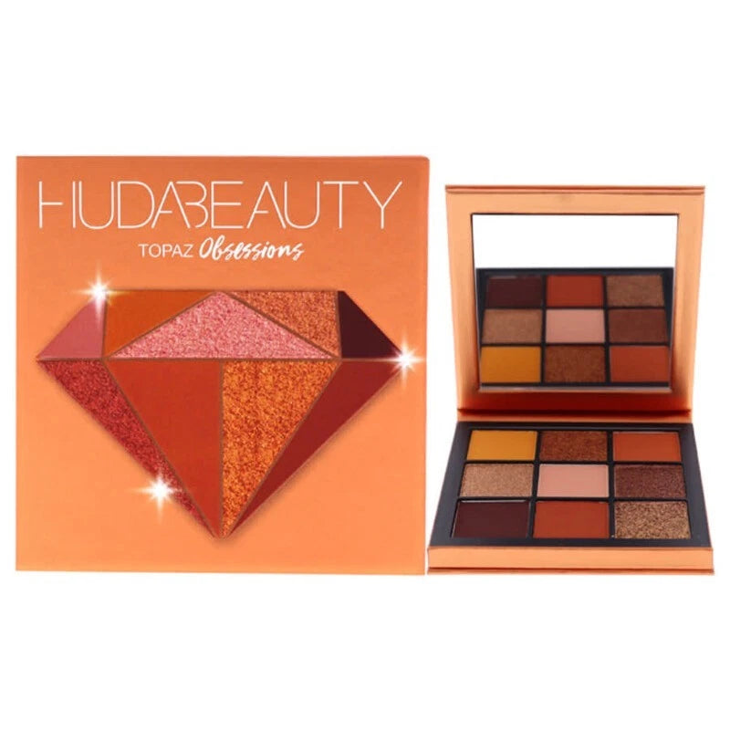 Huda Beauty Topaz Obsessions Eyeshadow Palette 9 Shades Warm Gold Bronze New