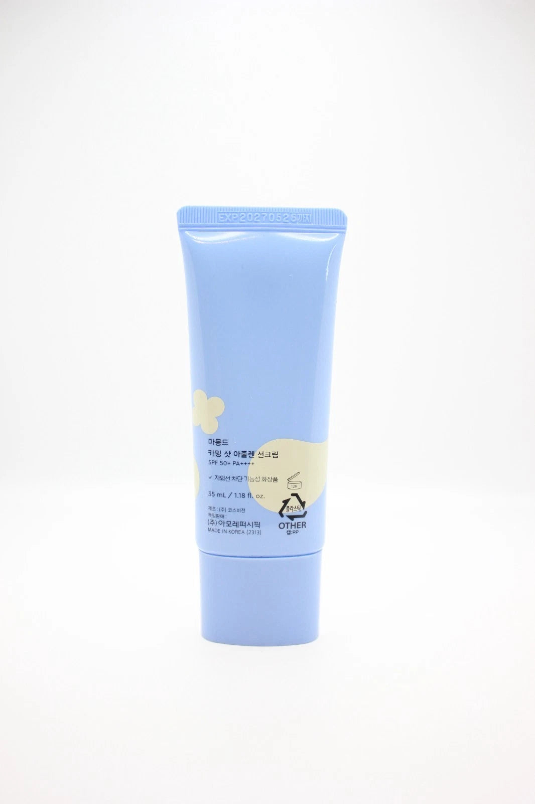 Mamonde Calming Shot Azulene Sun Cream – Soothing SPF Facial Sunscreen for Sensitive Skin with Lightweight Hydration