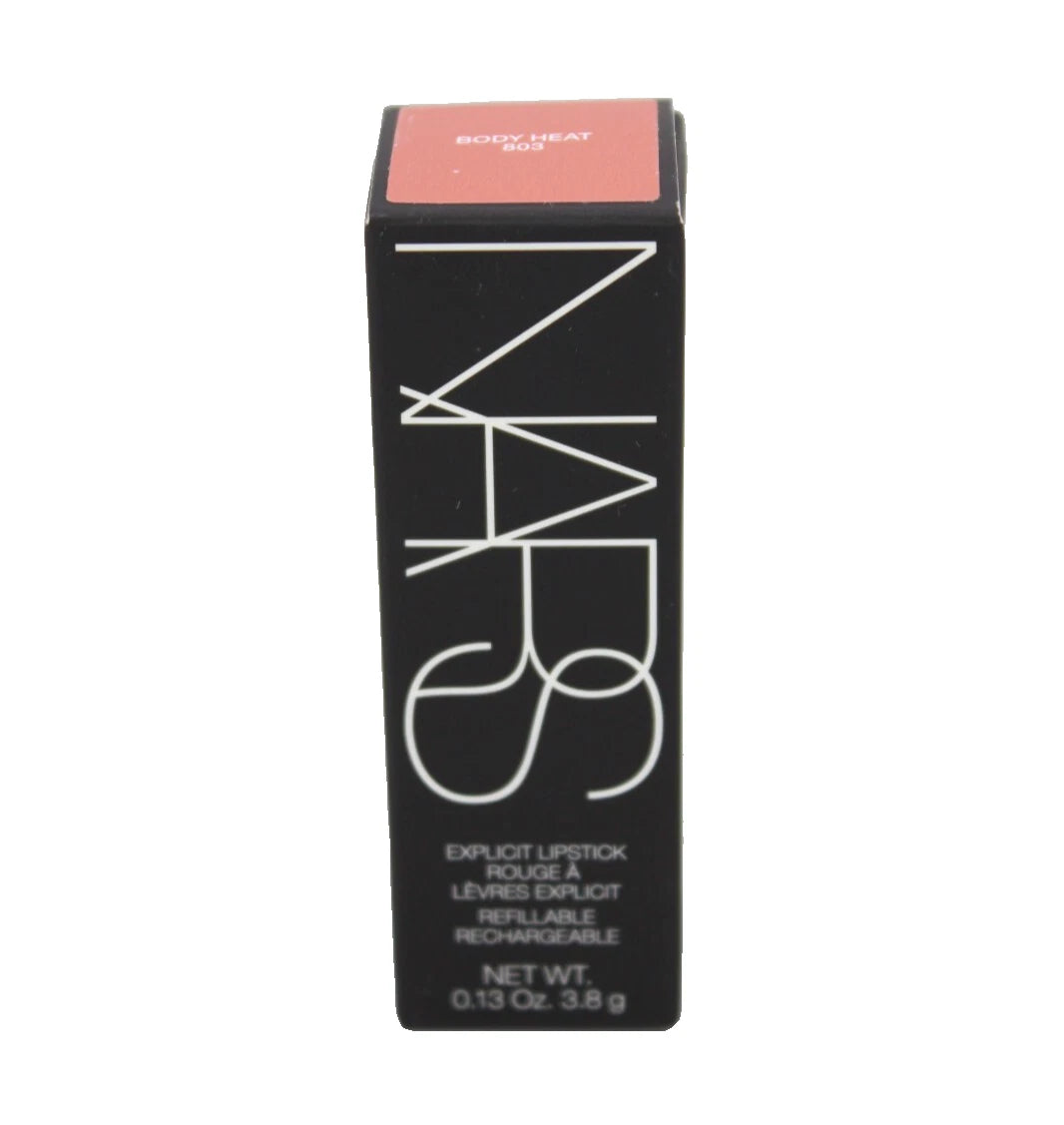 NARS Explicit Lipstick – Rouge 803 Body Heat | Ultra-Pigmented Satin Lipstick with Bold, Sculpted Color