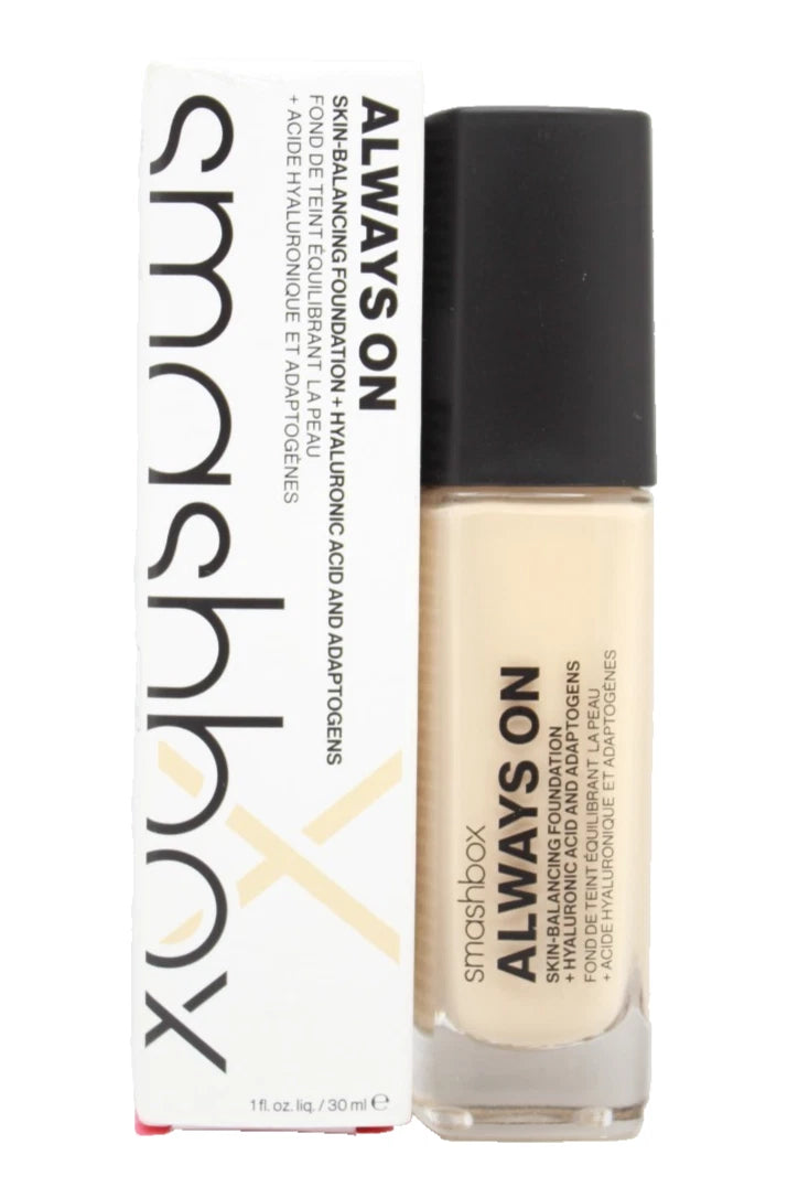 SMASHBOX Always On Skin-Balancing Foundation | Hyaluronic Acid & Adaptogens Medium to Full Coverage