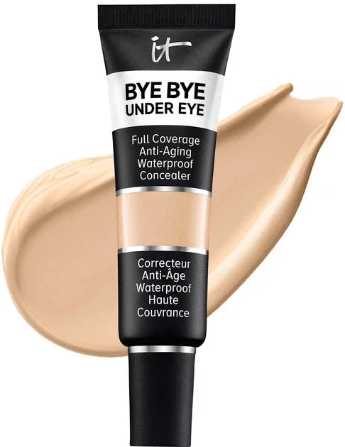 IT Cosmetics Bye Bye Under Eye Waterproof Concealer – 14.0 Light Tan (W) | Full Coverage Long-Wear Eye Corrector