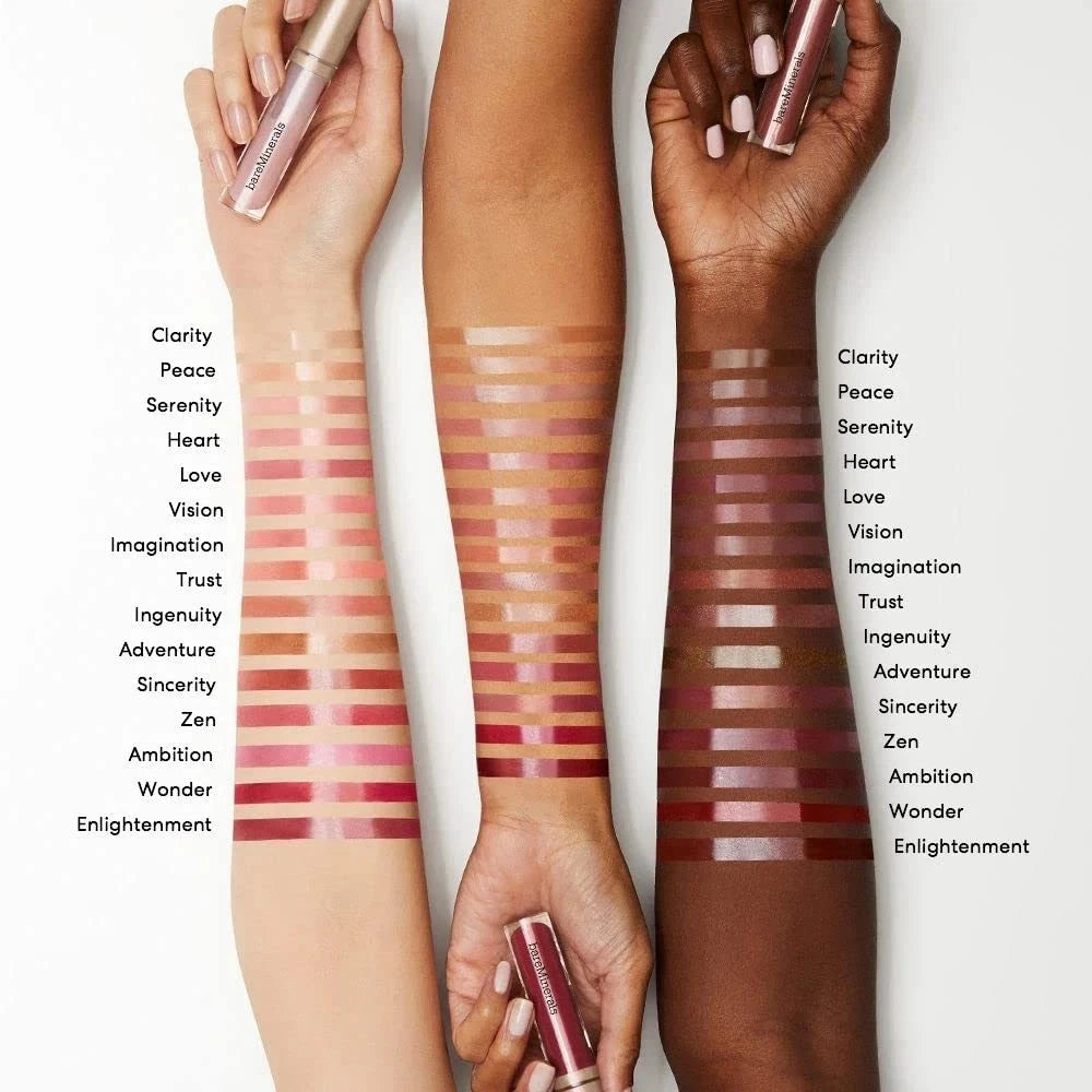 bareMinerals Mineralist Lip Gloss Balm – Love (0.13oz) | Hydrating Vegan Lip Gloss Balm