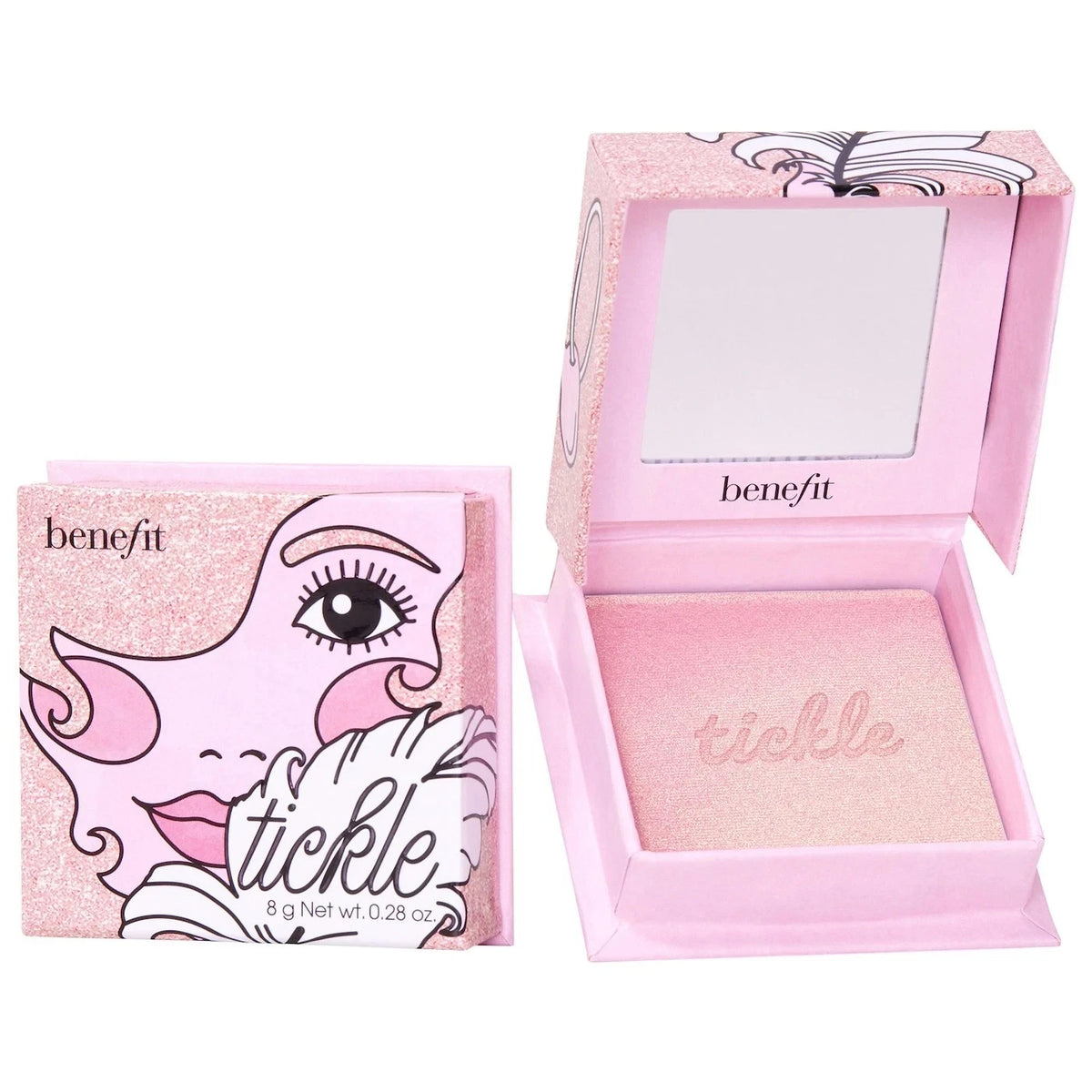 Benefit Tickle Golden Powder Highlighter – Warm Glow Face Highlighter