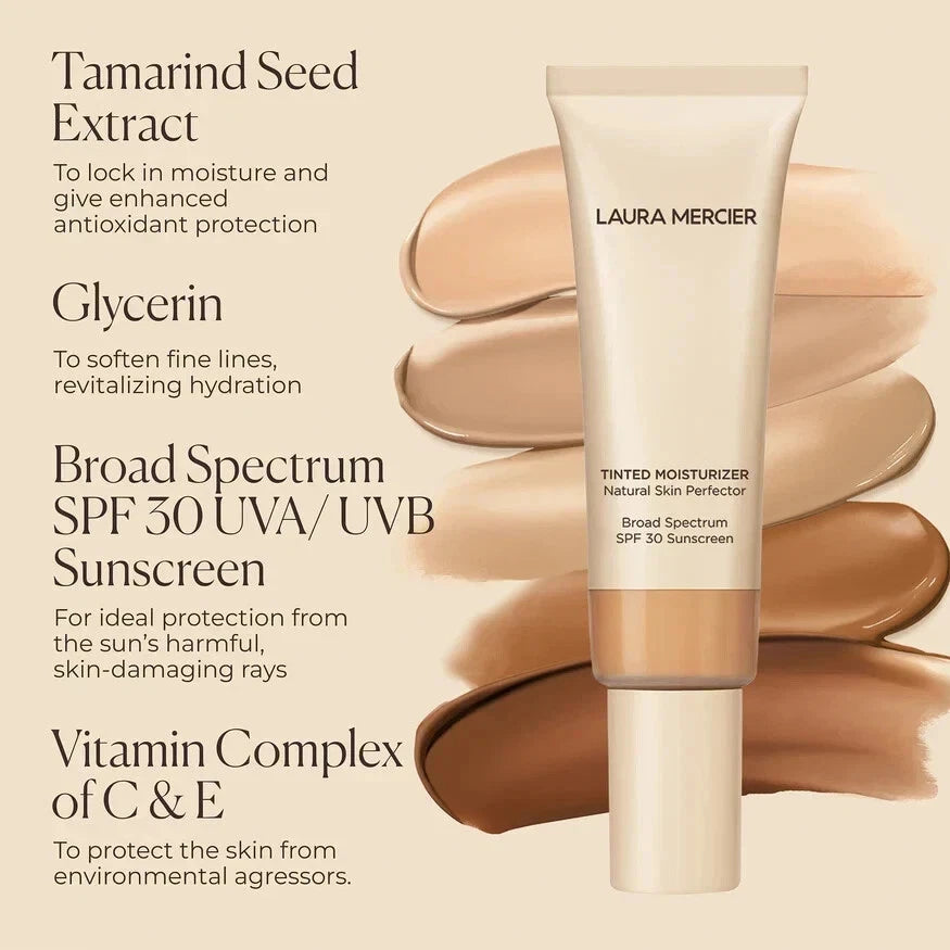 Laura Mercier Mini Tinted Moisturizer Natural Skin Perfector SPF 30 | Lightweight Dewy Coverage
