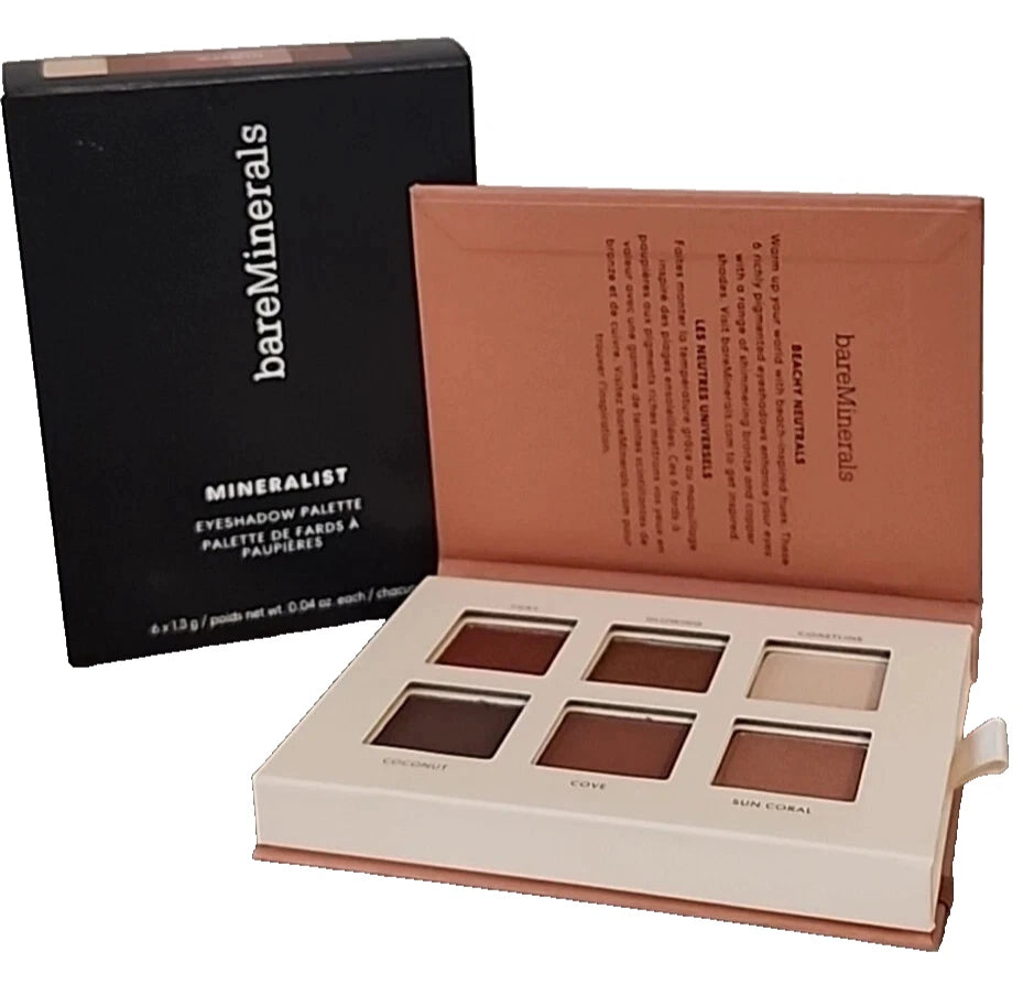 bareMinerals Mineralist Eyeshadow Palette Warmth 6 Clean Vegan Shades New