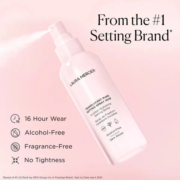 Laura Mercier Translucent Pure Setting Spray 16HR 100mL / 3.4 Oz. New Sealed