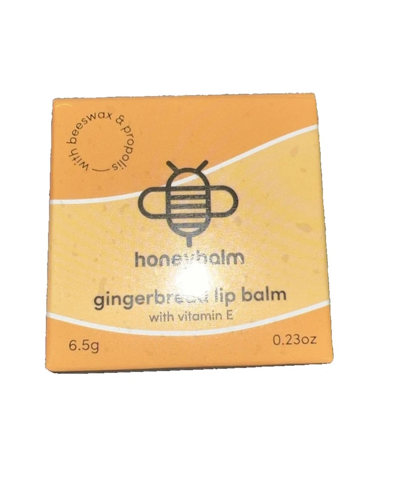 Honey Balm Gingerbread Lip Balm Hydrating Moisturizing Nourishing New Sealed