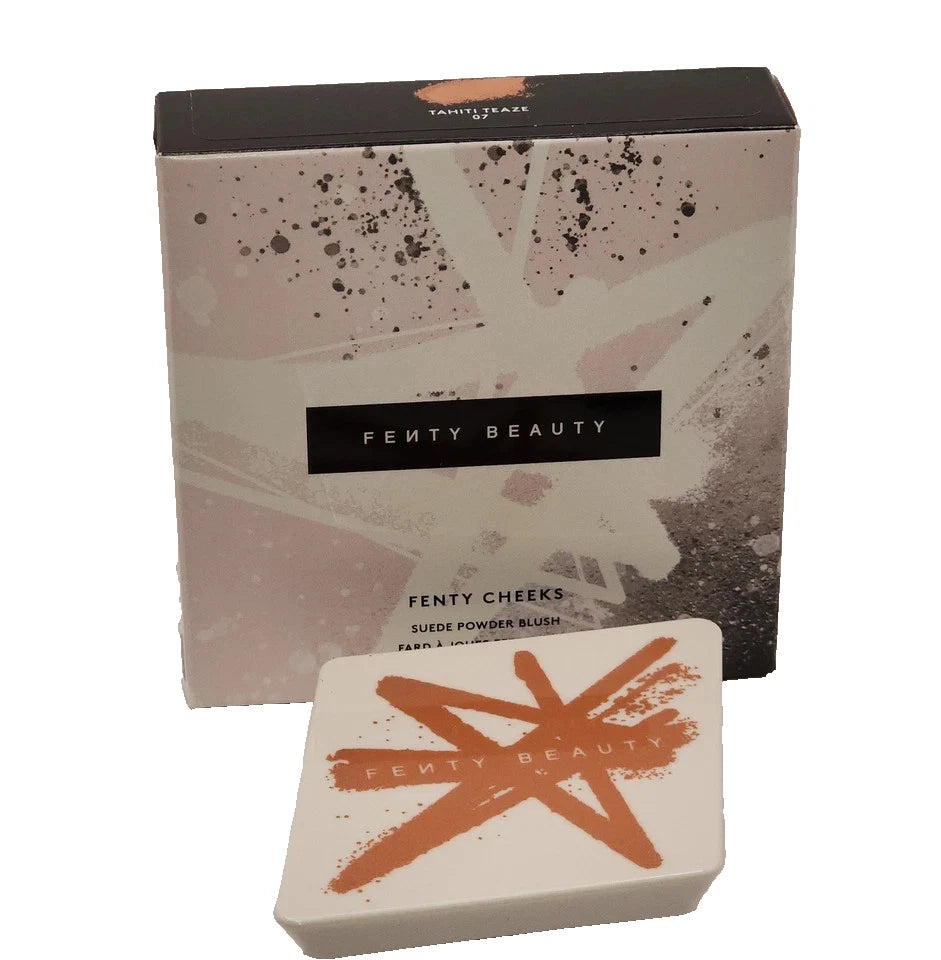 Fenty Beauty Cheeks Suede Powder Blush Tahiti Teaze Shimmer 4g New In Box
