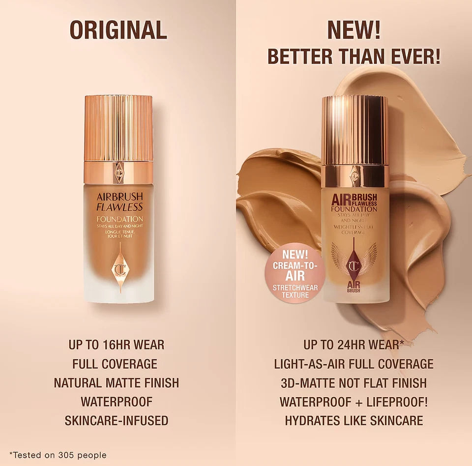 Charlotte Tilbury Airbrush Flawless Foundation 1 Cool Froid 30ml Full Coverage