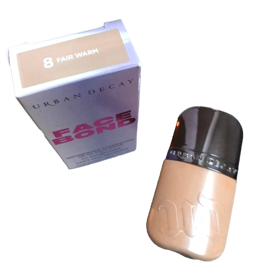 Urban Decay Face Bond Waterproof Foundation 8 Fair Warm Full Size New