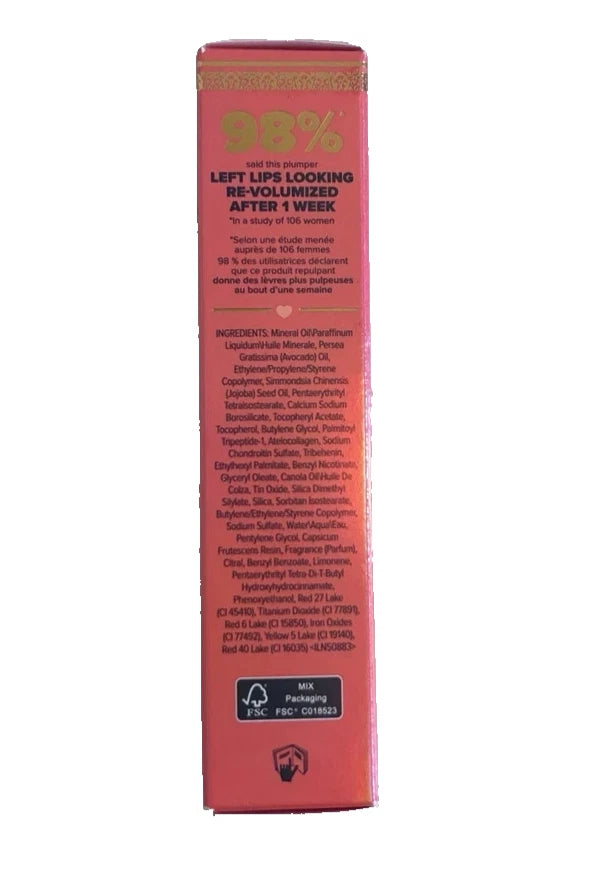 Too Faced Lip Injection Extreme Plumping Gloss Creamsicle Tickle .14oz New