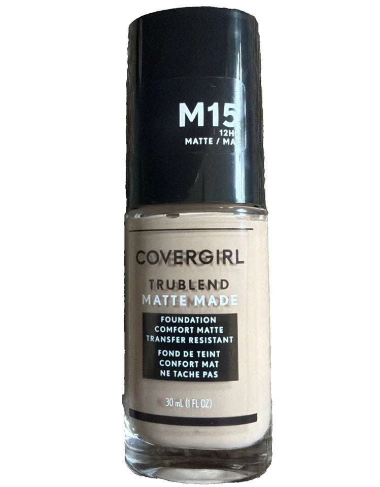 CoverGirl TruBlend Matte Made Foundation M15 Medium 15 Full Coverage New