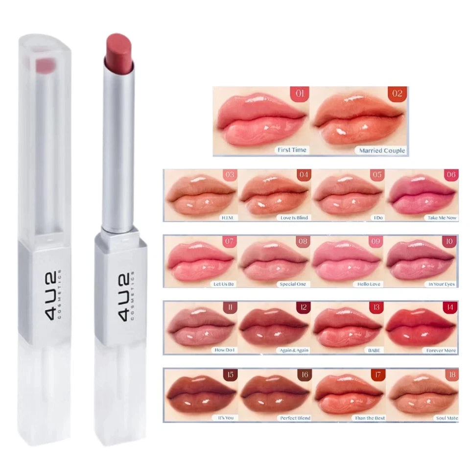 4U2 Lipstick Matte & Gloss Lip Better Half Duo Lips Beautiful Color Long Lasting