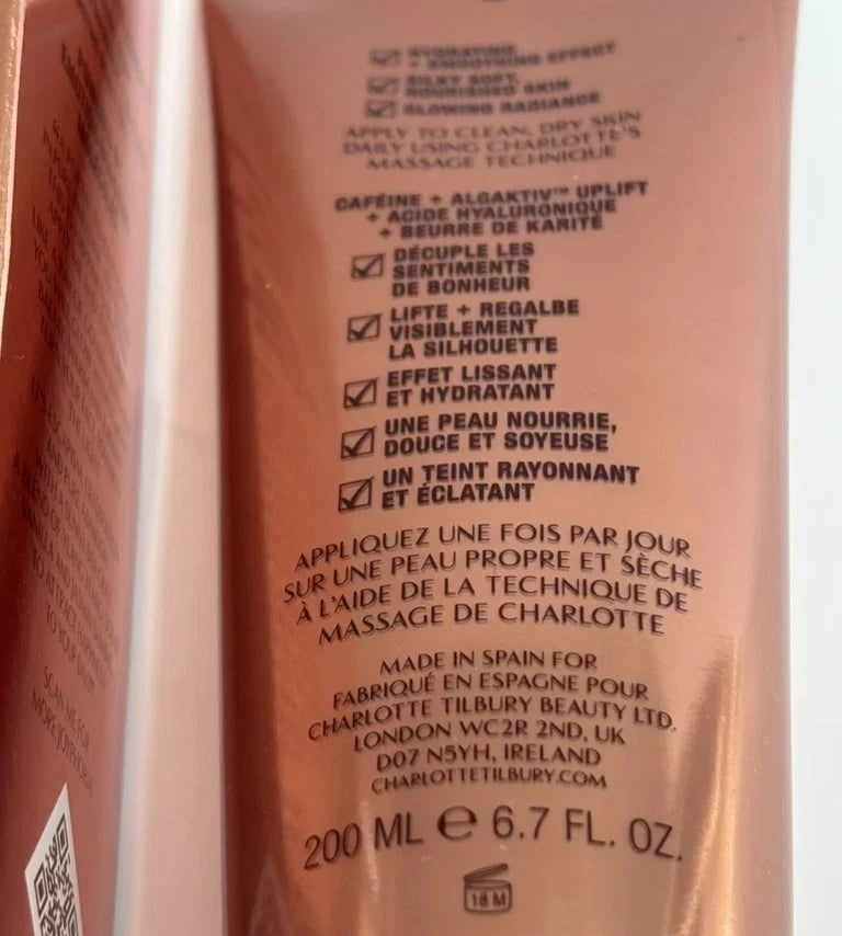 Charlotte Tilbury Magic Joyphoria Body Cream Uplift Firming Moisturizer 200ml