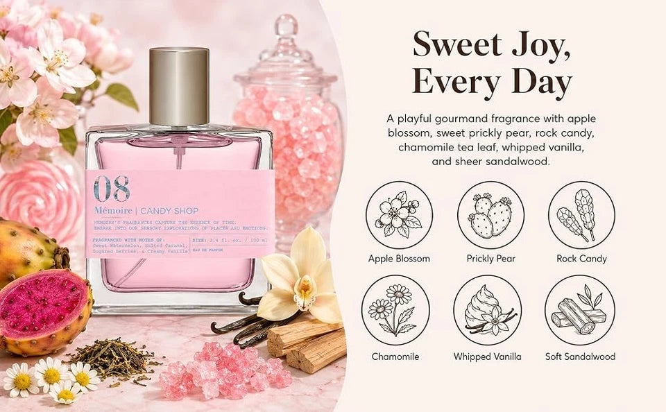 Memoire Candy Shop Eau de Parfum 8 100ml 3.4oz Sweet Fruity Floral Perfume Spray