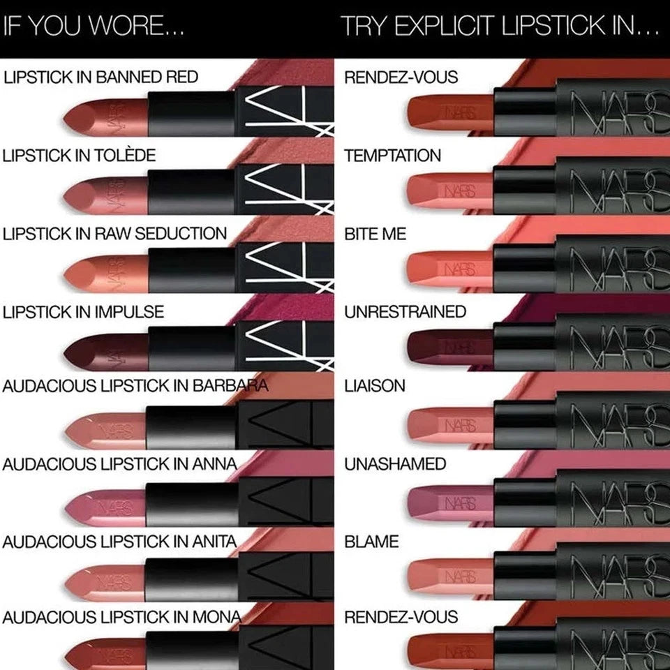 NARS Explicit Lipstick Mischievous Full Size Creamy Matte Lip Color New