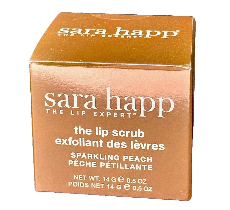 Sara Happ Lip Scrub Sparkling Peach 0.5oz Exfoliating Lip Treatment New Sealed