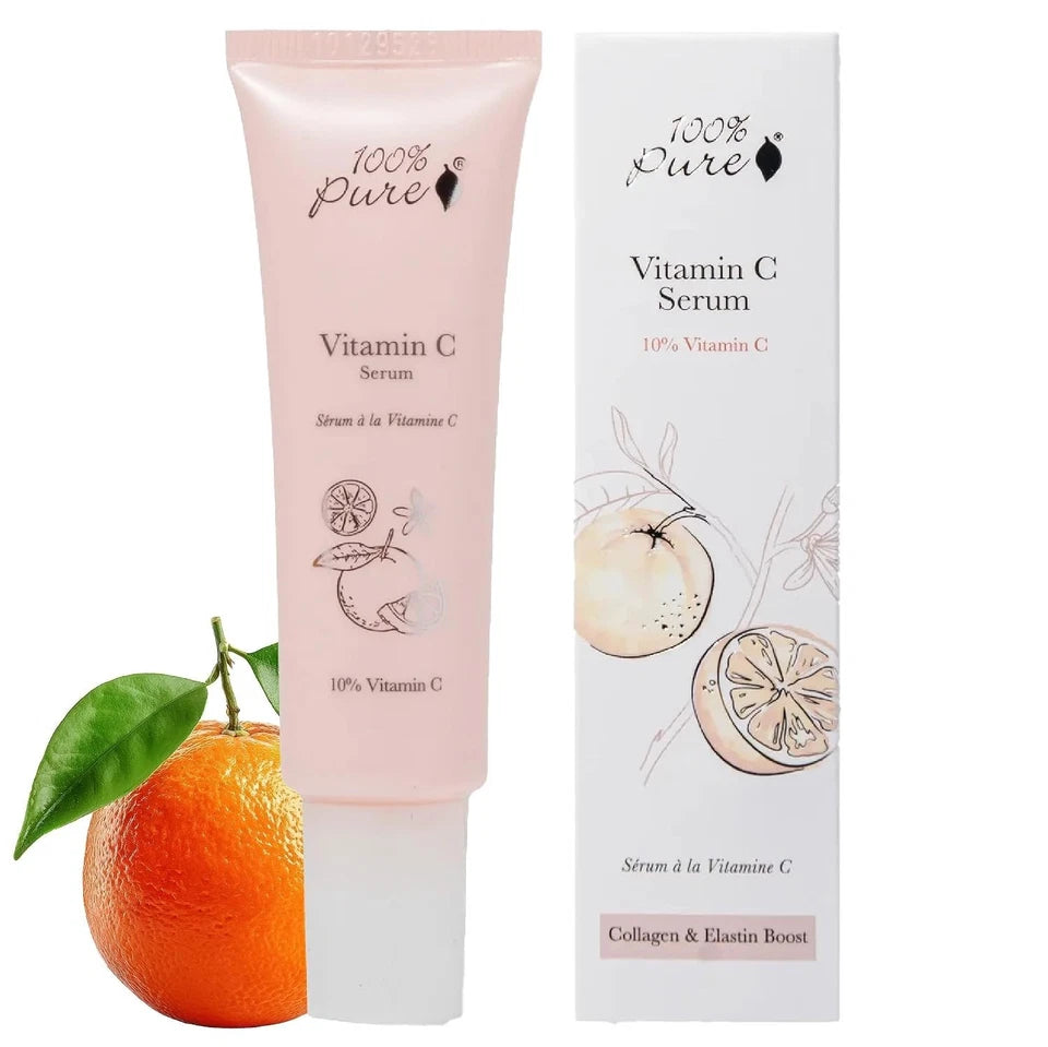 100% PURE Cosmetics Vitamin C Serum Brightening Anti-Aging Face Serum New