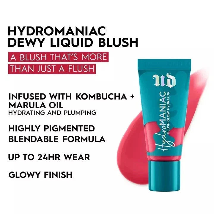 Urban Decay Hydromaniac Blush Glow Hydrator Liquid Blush – Rebellious 0.5 oz New