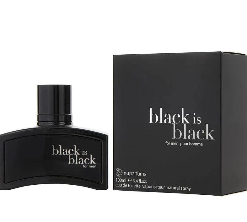 Nu Parfums Black Is Black for Men Eau de Toilette 3.4 fl oz 100ml Spray New