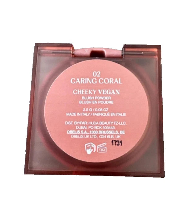 Glowish by Huda Beauty Cheeky Vegan Blush Stick 02 Caring Coral Full Size New