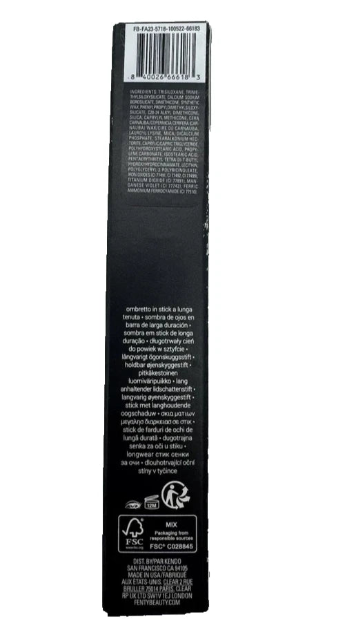 Fenty Beauty Shadowstix Longwear Eyeshadow Stick Brownie Badd'R 15 New Box