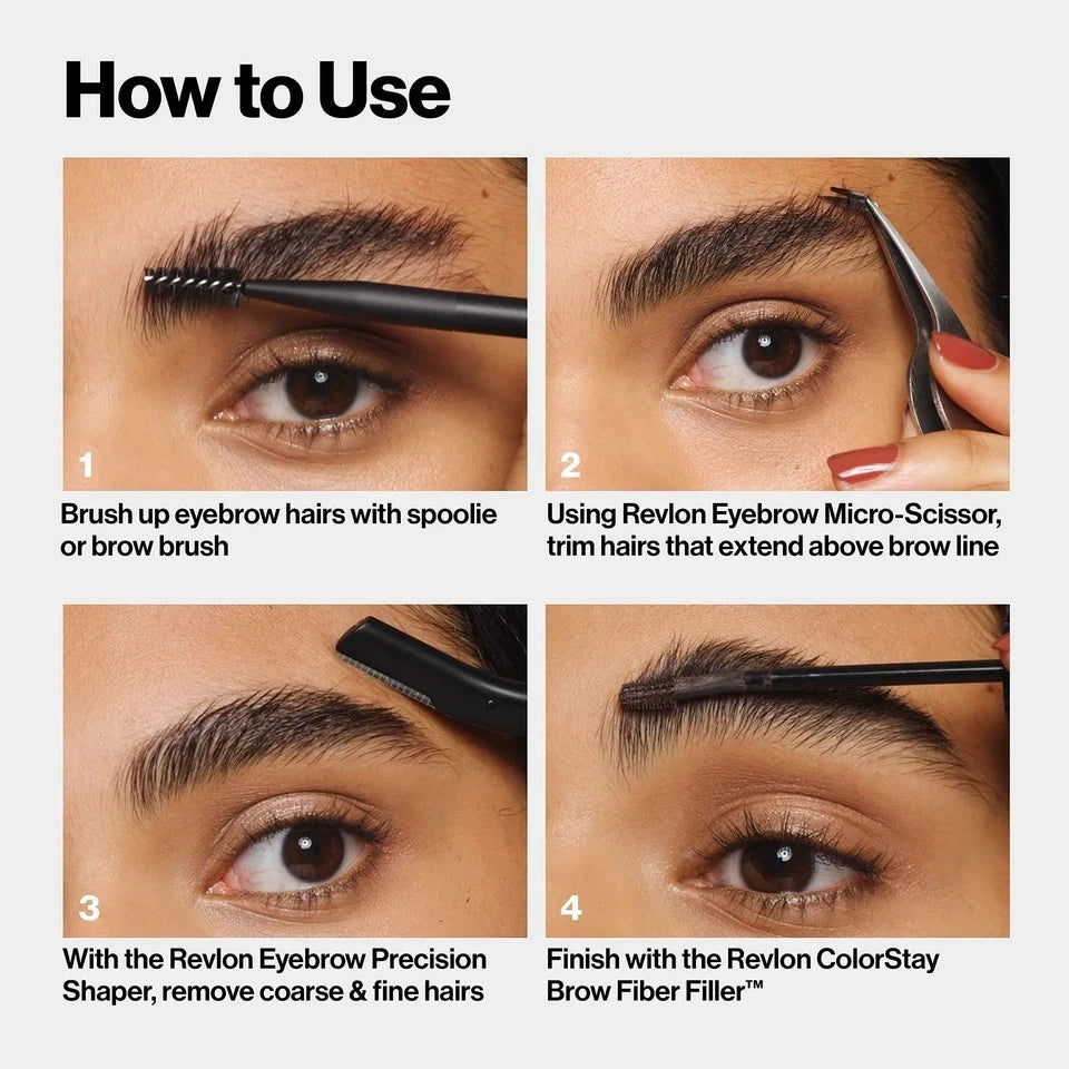 Revlon Eyebrow Precision Shaper Facial Razor Brow Trimmer Dermaplaning Tool