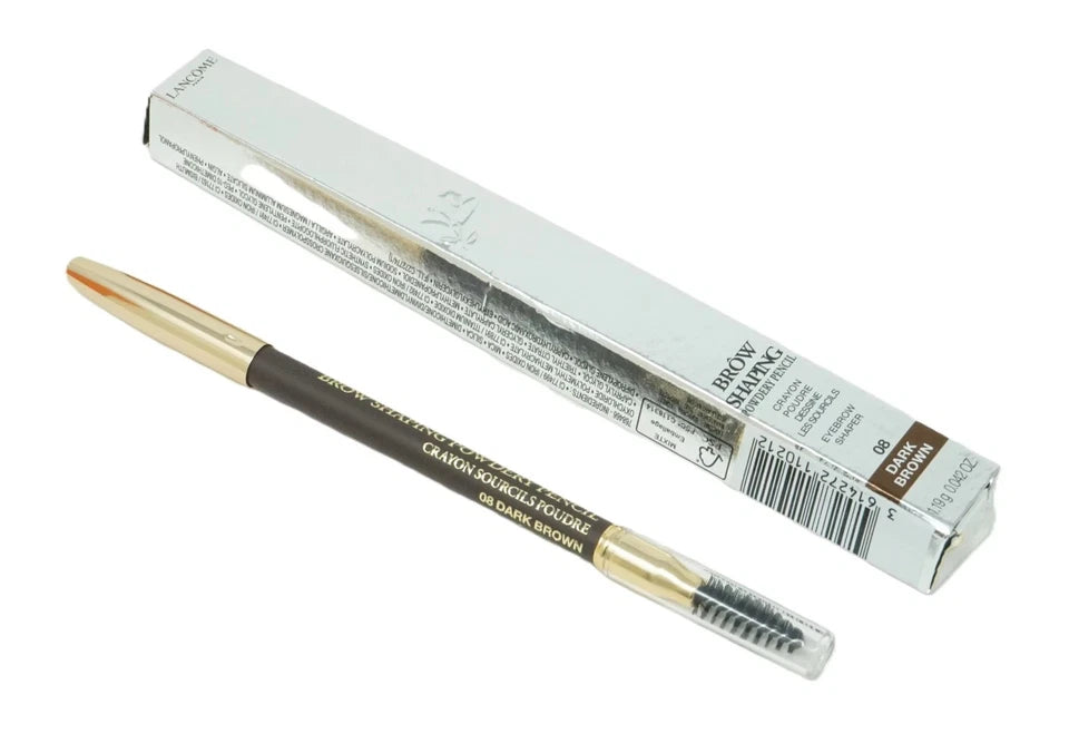 Lancôme Brow Shaping Powdery Pencil 08 Dark Brown Eyebrow Pencil New Boxed