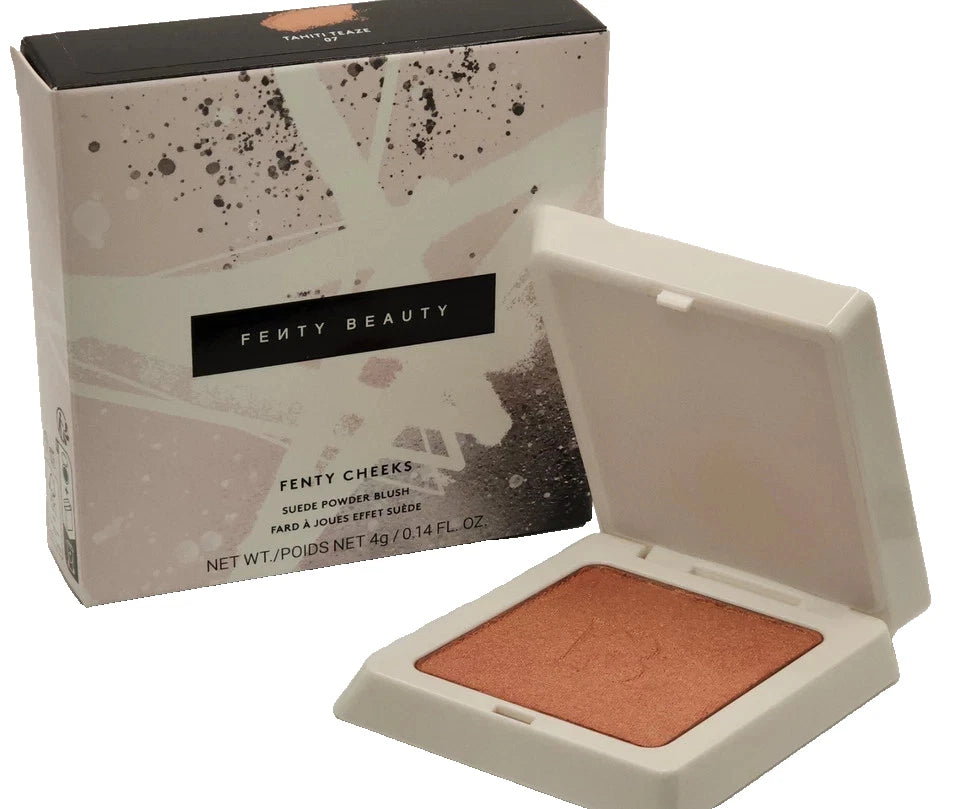 Fenty Beauty Cheeks Suede Powder Blush Tahiti Teaze Shimmer 4g New In Box